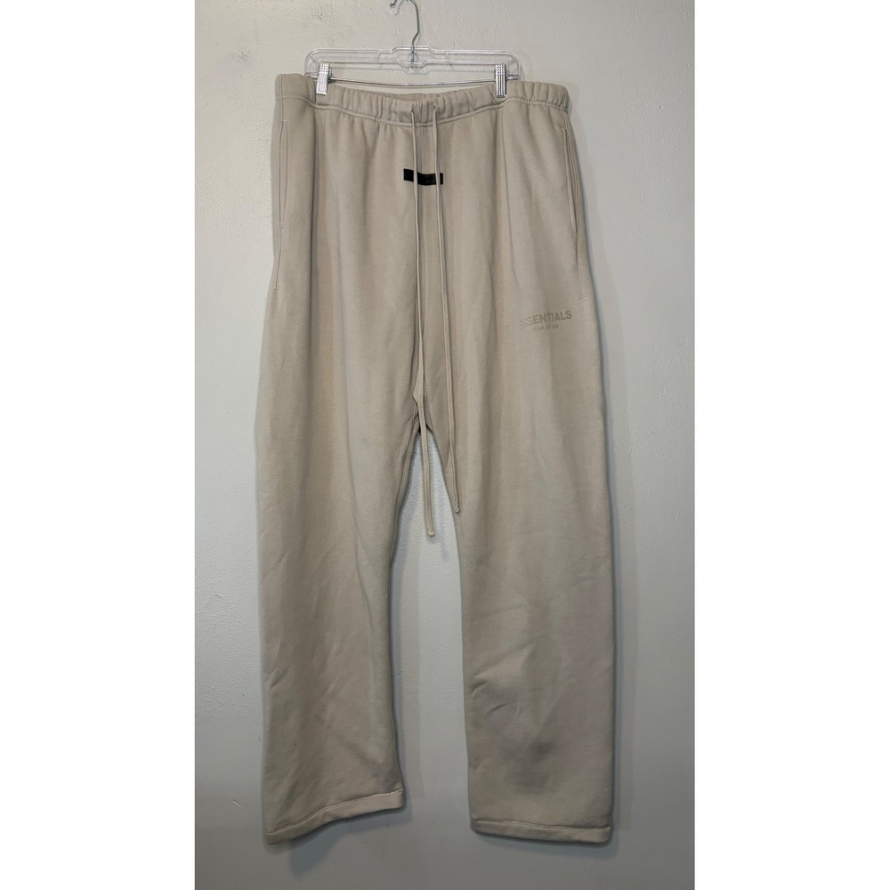 Fear of God Essentials Sweatpants Mens XXL Tan Beige Fleece Joggers Pants 2XL